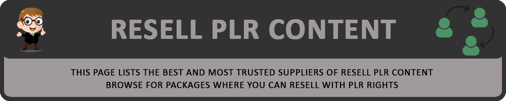 Resell PLR Content Header