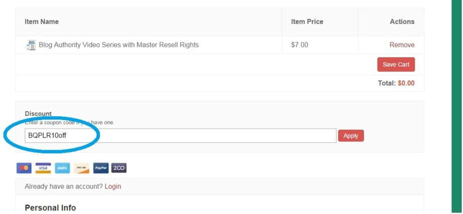 First time buyers discount - Buyqualityplr - screenshot 1
