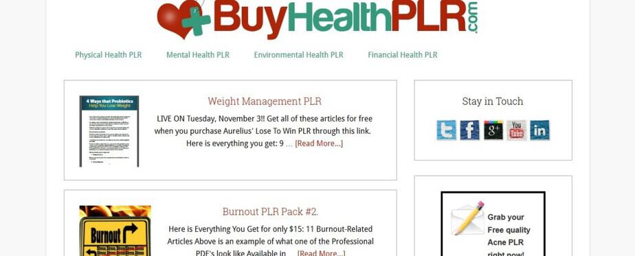 Buy High Quality Health PLR Content