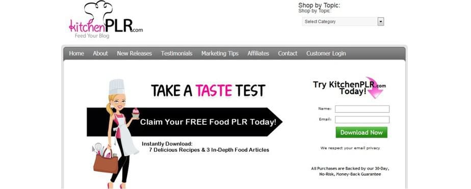 Kitchen PLR - High Quality Food PLR Content Shop