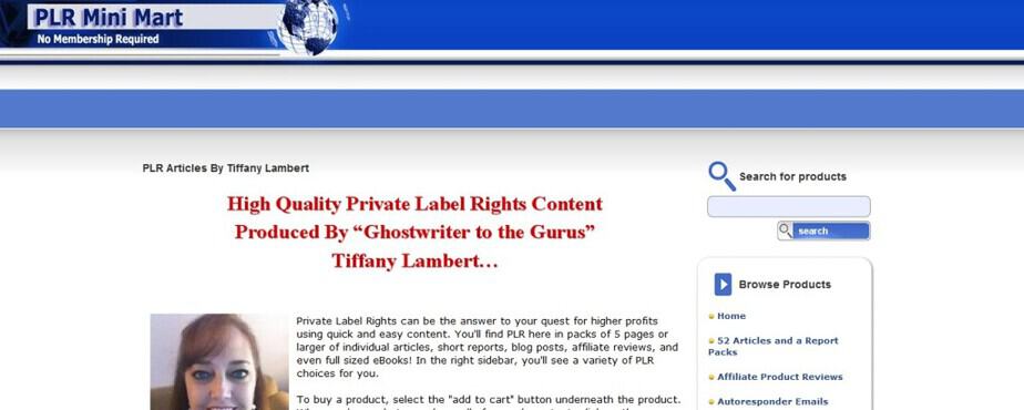 PLR Mini Mart - High Quality Private Label Rights Content by Tiffany