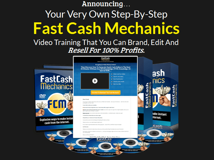 Fast Cash Mechanics PLR Business In A Box Package