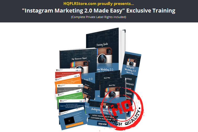 Instagram Marketing 2.0 PLR Business In A Box Package