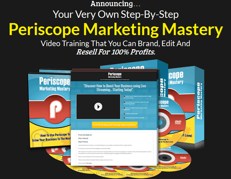 Periscope Marketing Mastery PLR Business In A Box Package