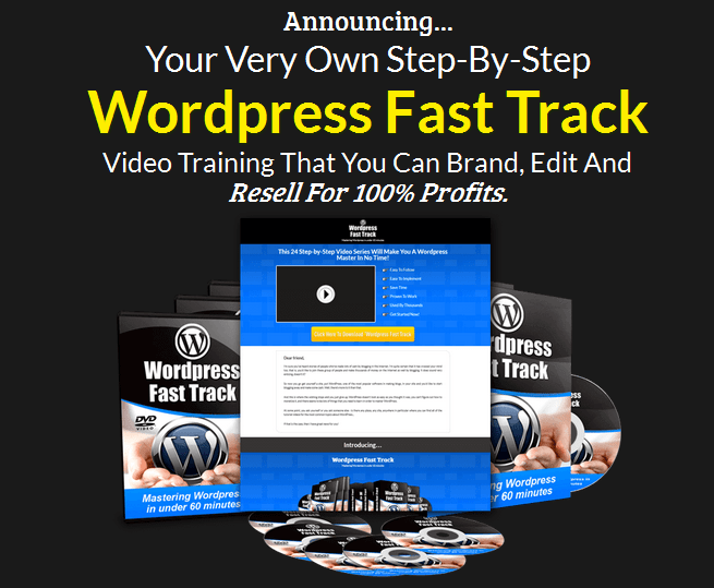 WordPress Fast Track Training Videos PLR Business In A Box Package