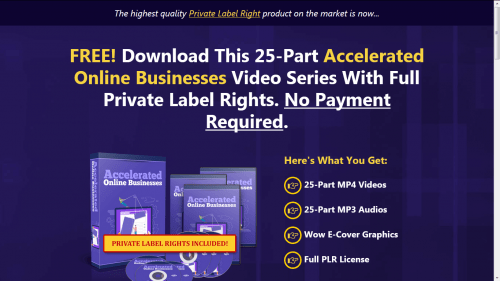 Accelerated Online Businesses Free PLR Videos