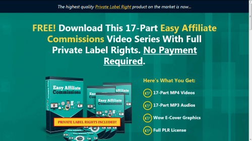Easy Affiliate Commissions Free PLR Videos