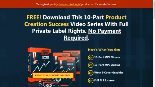 Product Creation Success Free PLR Videos