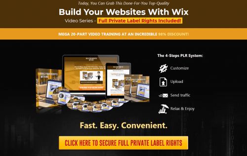 Build Your Websites With Wix PLR Videos