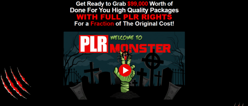 PLR Monster 99 PLR Packages 99k Value