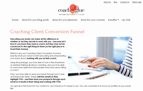 Coaching Client Conversion PLR Funnel