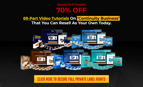 Continuity Business PLR Firesale 5 Passive Income PLR Video Packages