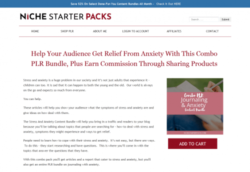 DFY PLR Journaling and Anxiety Combo PLR Bundle