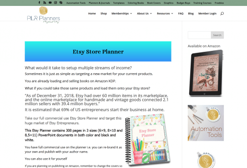 Etsy Store PLR Planner