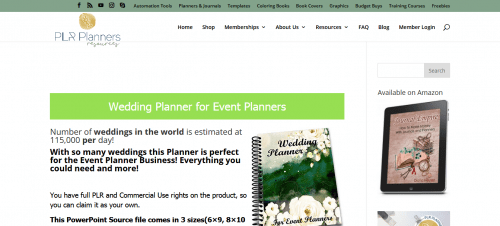 Wedding Event PLR Planner