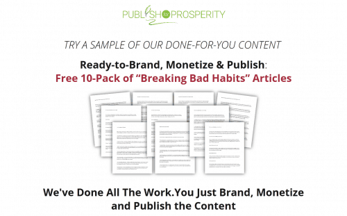 10-Pack of Breaking Bad Habits Free PLR Articles