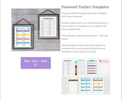 Baby Care Charts PLR Planner Templates