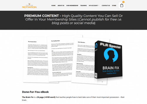 Brain Fix PLR Special – Healthier Mind PLR Content Pack