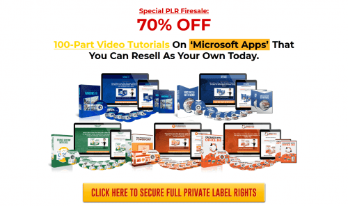 Microsoft Apps PLR Video Bundle Special