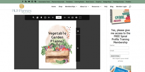 Vegetable Garden PLR Planner