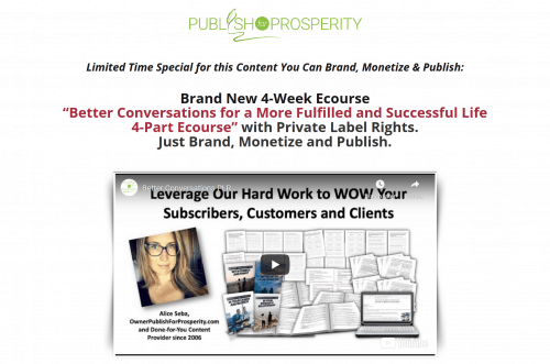 Better Conversations for a More Fulfilled and Successful Life 4-Week PLR Ecourse