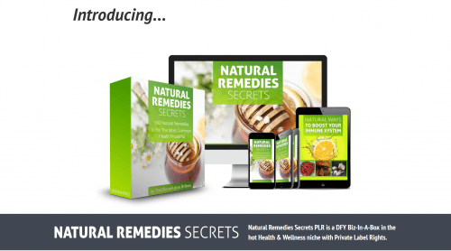 Natural Remedies Secrets Quality PLR Content Bundle