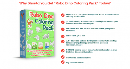 Robo Dino PLR Coloring Pack