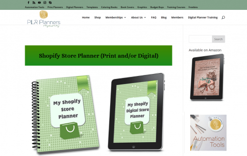 Shopify Store PLR Planner