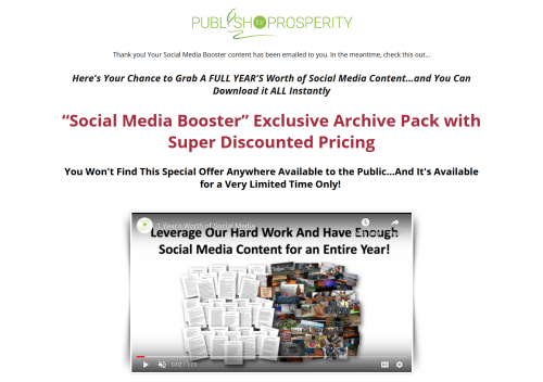 Social Media Booster PLR Package 1 Year Worth of Social Media Content