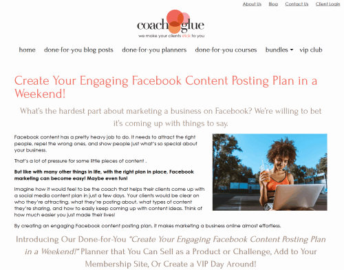 Create Your Engaging Facebook Content Posting Plan in a Weekend PLR Planner