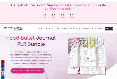 Food Bullet Journal PLR Bundle Special