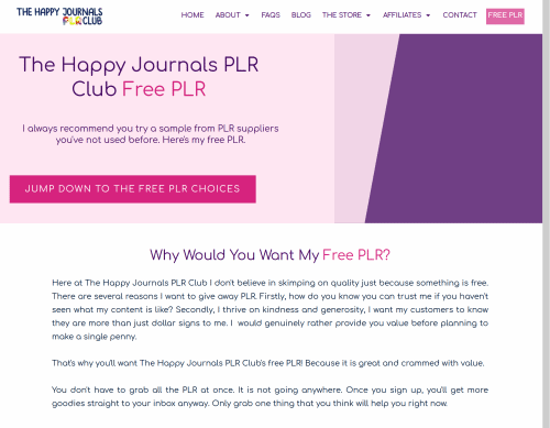 Free PLR Journals Mini PLR Starter Packs