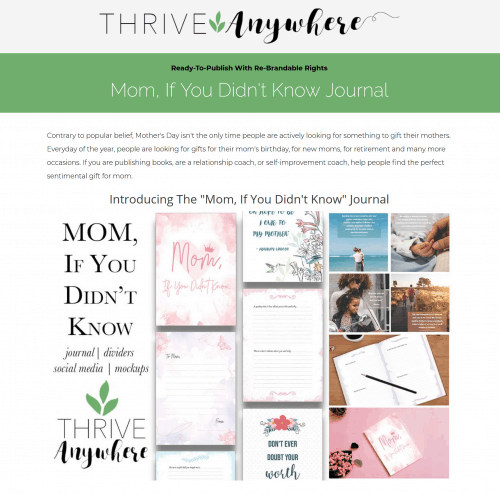 If You Didn’t Know Mom PLR Journal If You Didn’t Know Mom PLR Journal