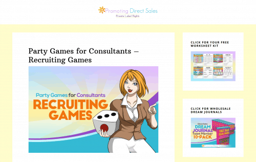 Party Games for Consultants – Recruiting Games PLR Package