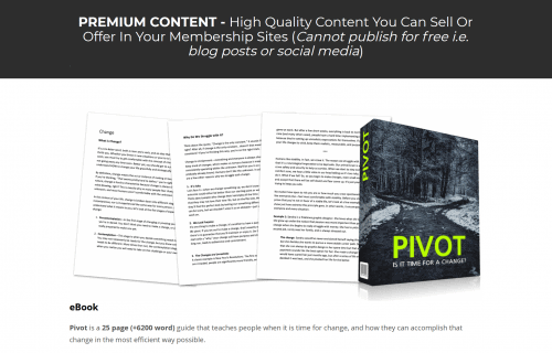 Pivot How To Handle Change PLR Mega Pack Special