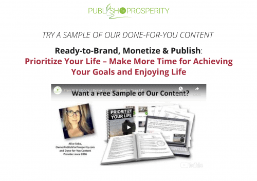 Prioritize Your Life PLR Pack bundle FREE