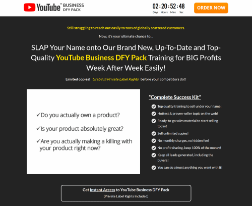 YouTube Business DFY PLR Business Package