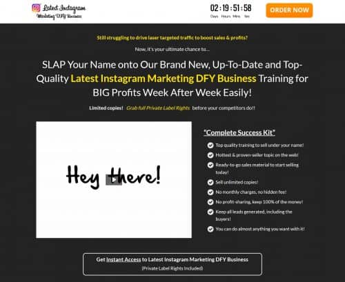 Instagram Marketing DFY Business PLR Package