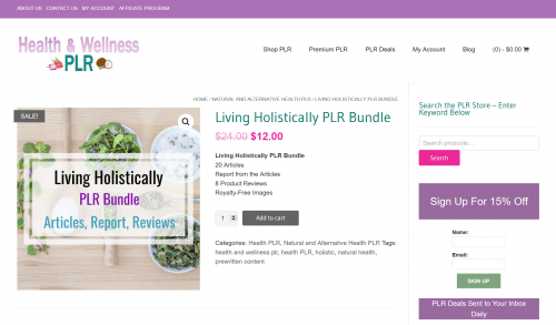 Living Holistically Natural Health PLR Bundle