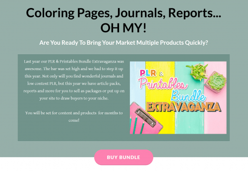 PLR Printables Extravaganza Bundle – PLR Coloring Pages, Journals and Reports