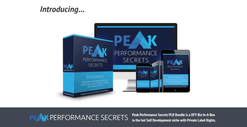 Peak Performance Secrets DFY PLR Biz In A Box Special