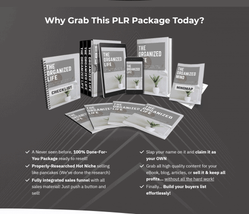 The Organized Life PLR Package