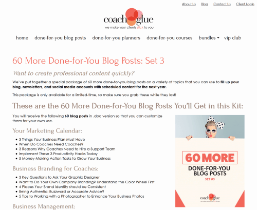 60 More Done-for-You PLR Blog Posts Premium PLR Blog Coaching Content