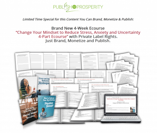 Change Your Mindset to Reduce Stress Anxiety and Uncertainty 4-Week PLR Ecourse