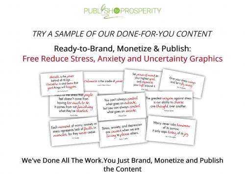 Free Reduce Stress Anxiety and Uncertainty PLR Graphics