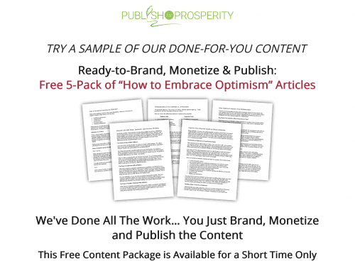 How to Embrace Optimism Free PLR Articles