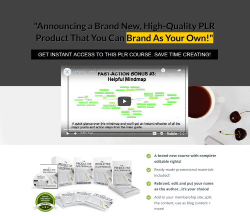 The Productive Solopreneur PLR Sales Funnel