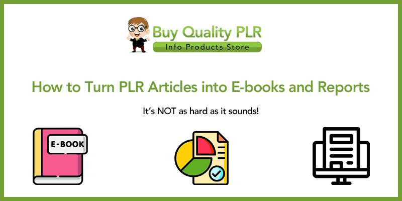 How to Turn PLR Articles into E books and Reports