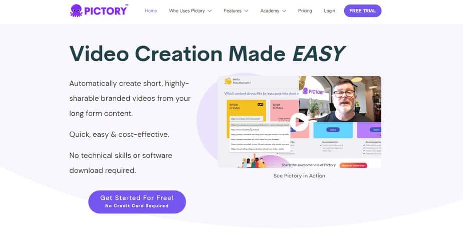 Pictory Ai articles to video converter
