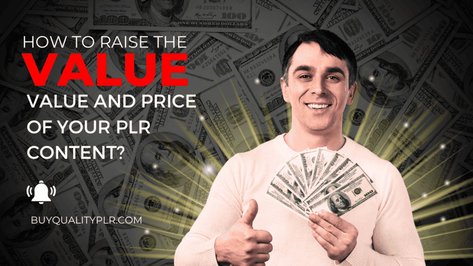 How to Raise the Value and Price of Your PLR Content